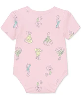 Disney Baby Girls Princesses Bodysuit, Pants & Bib, 3 Piece Set
