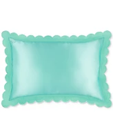 Slip Pure Silk Queen Pillowcase With Scalloped Edge - Turquoise