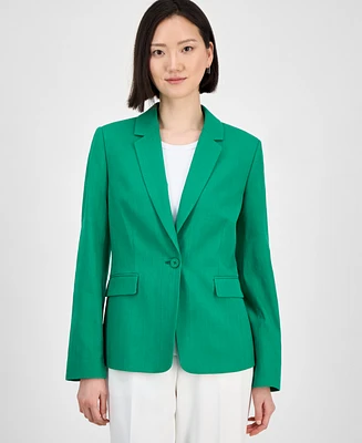 Tahari Asl Women's Linen-Blend Blazer, Regular & Petite