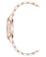 Nine West Women's Quartz Pink and Rose Gold-Tone Metal Alloy Watch, 34mm