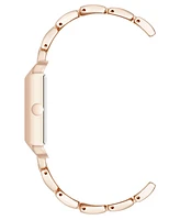 Nine West Women's Quartz Rectangular Rose Gold-Tone Metal Alloy Bracelet Watch, 24mm