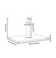 Parasol Base for 1.3"/1.5"/1.9" Poles 33.1 lb Rectangular