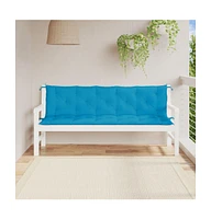Garden Bench Cushions 2 pcs Light Blue 70.9"x19.7"x2.8" Oxford Fabric