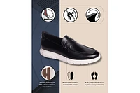 Marc Joseph New York Men's Douglas Street Hands-Free Slip On Technology Lightweight Leather Penny Loafers