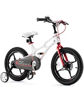 RoyalBaby Space Shuttle 14" Mg Alloy Kids Bike w/Training Wheels, White