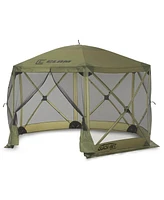Clam Quick-Set Escape Portable Outdoor Gazebo Canopy Shelter and 3 Wind Panels