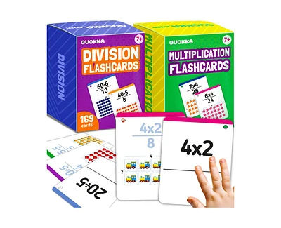 Quokka Math Flash Cards Set for Kids Ages 4-8 – Addition & Subtraction Multiplication, Financial Literacy