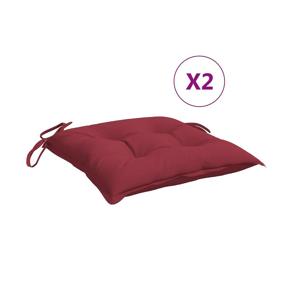 Pallet Cushions 2 pcs Wine Red 19.7"x19.7"x2.8" Oxford Fabric