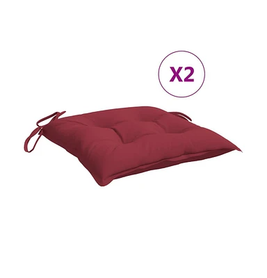 Pallet Cushions 2 pcs Wine Red 19.7"x19.7"x2.8" Oxford Fabric