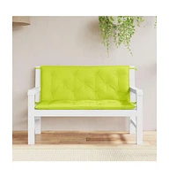 Garden Bench Cushions 2 pcs Bright Green 47.2"x19.7"x2.8" Oxford Fabric