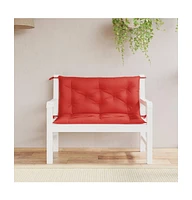 Garden Bench Cushions 2 pcs Red 39.4"x19.7"x2.8" Oxford Fabric