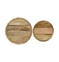 2 Piece Coffee Table Set Solid Wood Mango