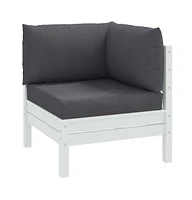 Pallet Cushions 3 pcs Melange Anthracite Fabric