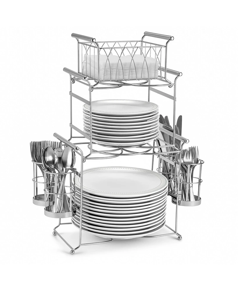 Sorbus 7-Piece Stackable Buffet Caddy - Ideal for Dining Table, Party, Buffet, Kitchen, Entertaining