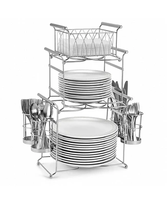 Sorbus 7-Piece Stackable Buffet Caddy - Ideal for Dining Table, Party, Buffet, Kitchen, Entertaining