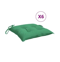 Pallet Cushions 6 pcs Green 19.7"x19.7"x2.8" Oxford Fabric