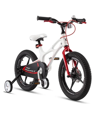 RoyalBaby Space Shuttle 16" Magnesium Alloy Kids Bike w/Dual Disc Brakes, Adjustable Handlebar & Seat, Training Wheels, & Kickstand