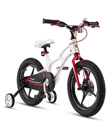 RoyalBaby Space Shuttle 16" Magnesium Alloy Kids Bike w/Dual Disc Brakes, Adjustable Handlebar & Seat, Training Wheels, & Kickstand