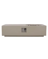 Modern Concrete Fire Pit Table: Chic & Multi-Functional with 50,000 Btu