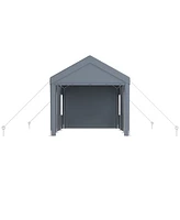 10'x20' Portable Carport Garage with Doors & Windows
