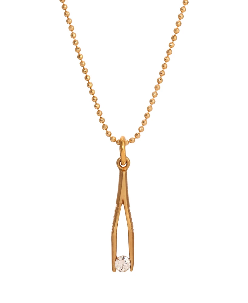 2028 Crystal Small Tweezer Pendant Necklace