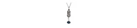2028 Blue Glass Paw and Bone Pendant Necklace