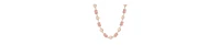 2028 Cracked Glass Faux Cultivated Pearl Bead Necklace