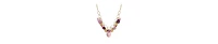 2028 Purple Cluster Bead Drop Necklace