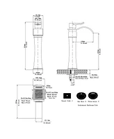 Waterfall Single Hole Single-Handle High-Arc Bathroom Faucet With Supply Line In Brushed Nickel