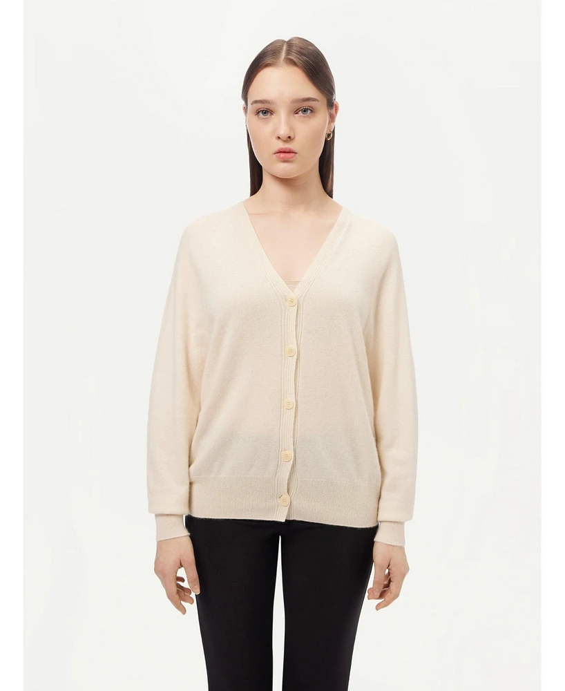 Gobi Cashmere Women's 100% 3D Cashmere Button-up Cardigan