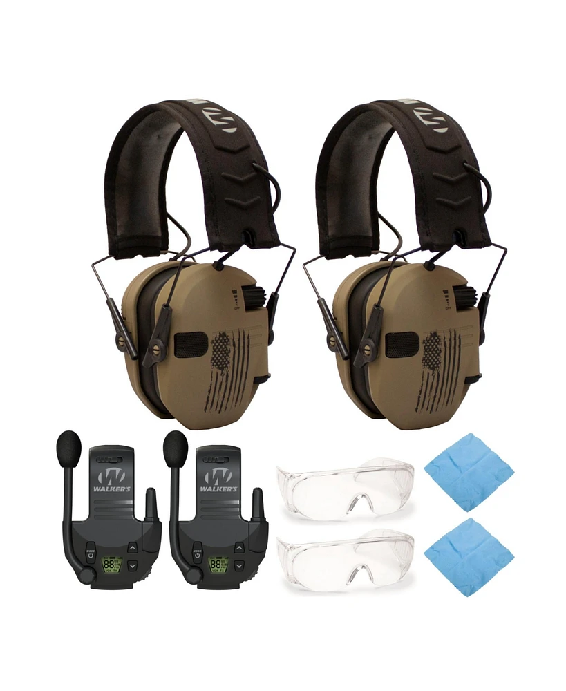 Walker's Razor Slim Electronic Shooting Hearing Protection Muff (2-Pack) Bundle
