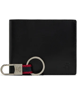 Brooks Brothers Men's Wallet Kc Box Leather Wallet with Change Purse