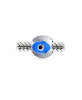 Bling Jewelry Spiritual Lucky Blue Evil Eye Charm Bead for European Bracelet Sterling Silver Core