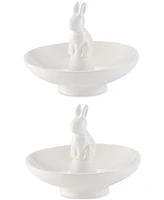 Tableau Shallow Bunny Bowl, Set of 2