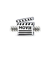 Bling Jewelry Theater Lover Clapboard Charm Bead for European Bracelet in Sterling Silver