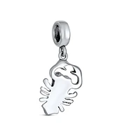 Bling Jewelry Nautical Lobster Dangle Charm Bead Sterling Silver for European Bracelets