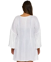 Becca Etc Plus Radiance Tie-Front Tunic Cover-Up