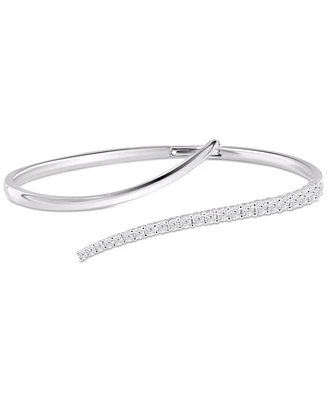 Diamond Open Bangle Bracelet (1-1/2 ct. t.w.) in 14k White Gold