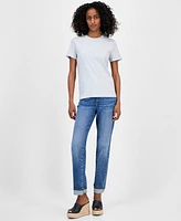 I.n.c. International Concepts Women's Cotton Embellished T-Shirt, Exclusively at Macy's