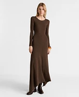 Mango Women's Asymmetrical Low Knit Dress