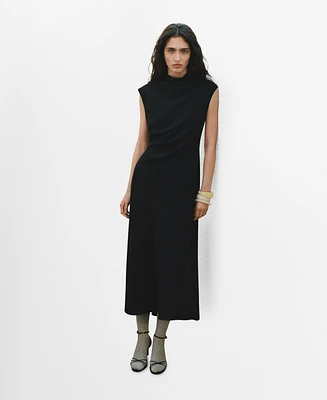 Mango Women's Draped Waist A-Line Dress