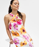 I.n.c. International Concepts Women's Floral-Print Linen-Blend Maxi Dress, Exclusively at Macy's