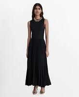 Mango Women's Pleated Midi Dress