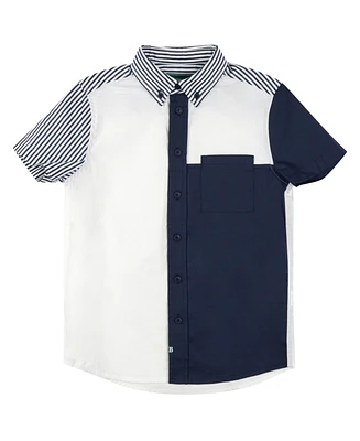 Brooks Brothers Big Boys Colorblock Poplin Shirt