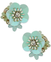 lonna & lilly Gold-Tone Crystal Flower Cluster Stud Earrings