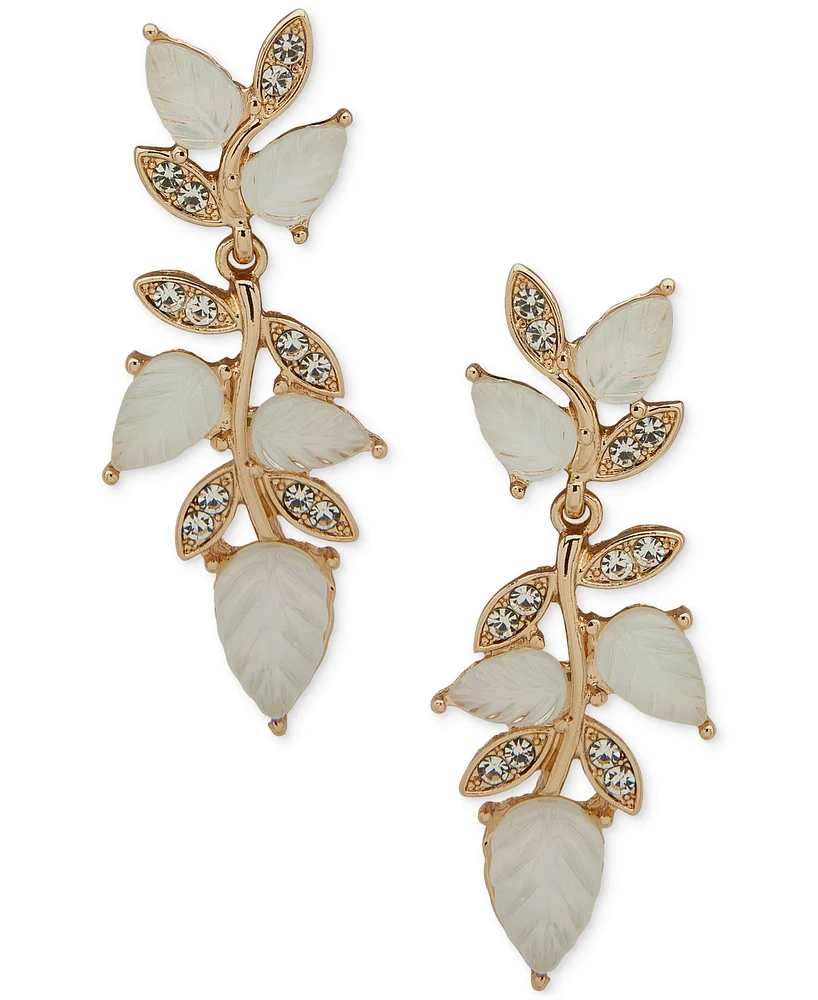 lonna & lilly Gold-Tone Mixed Stone Branch Linear Drop Earrings