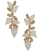 lonna & lilly Gold-Tone Mixed Stone Branch Linear Drop Earrings