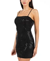 Alex & Sophia Juniors' Rhinestone Bodycon Dress