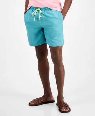 Club Room Men's Quick-Dry Performance Solid 7" Swim Trunks, Created for Macy's