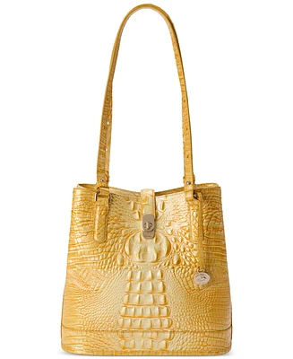 Brahmin Fiora Melbourne Embossed Leather Shoulder Bag